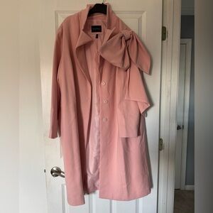 NWT Eloquii Pink coat Bow detail 14/16